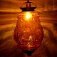Amber Hanging glass light fixture Big Lamp