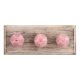 Pink Marigold Etched Ceramic Wooden Hooks