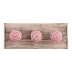 Pink Pattern Etched Ceramic Wooden Hooks