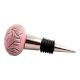 Pink Etched Ceramic Floral Wine Stopper (Set of one piece)