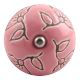 Pink Calla Lily Brown Etched Ceramic Wine Stopper (Set of one piece)