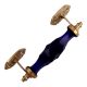 Navy Blue Cut Glass Golden Big Door Handle