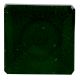 Green Square Flat Glass Drawer Knob