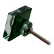 Green Square Flat Glass Drawer Knob