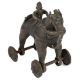 Brass Horse and Rider on Wheels
