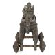 Brass Horse and Rider on Wheels