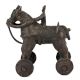 Brass Horse and Rider on Wheels