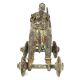 Bronze Toy Elephant with Riders on Wheels