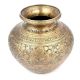 Old Figural Hand Engraved Brass Pooja Holy Water Pot