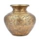 Old Figural Hand Engraved Brass Pooja Holy Water Pot