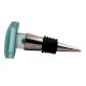 Sea Green Square Flat Glass Wine Stopper (Set of one Piece)