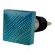 Turquoise Square Flat Glass Wine Stopper (Set of one Piece)