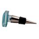 Turquoise Square Flat Glass Wine Stopper (Set of one Piece)