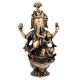 Vintage Brass Sitting Ganesha Statue with Diya