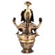 Vintage Brass Sitting Ganesha Statue with Diya