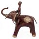 Red Brass Elephant & Mahout Statue