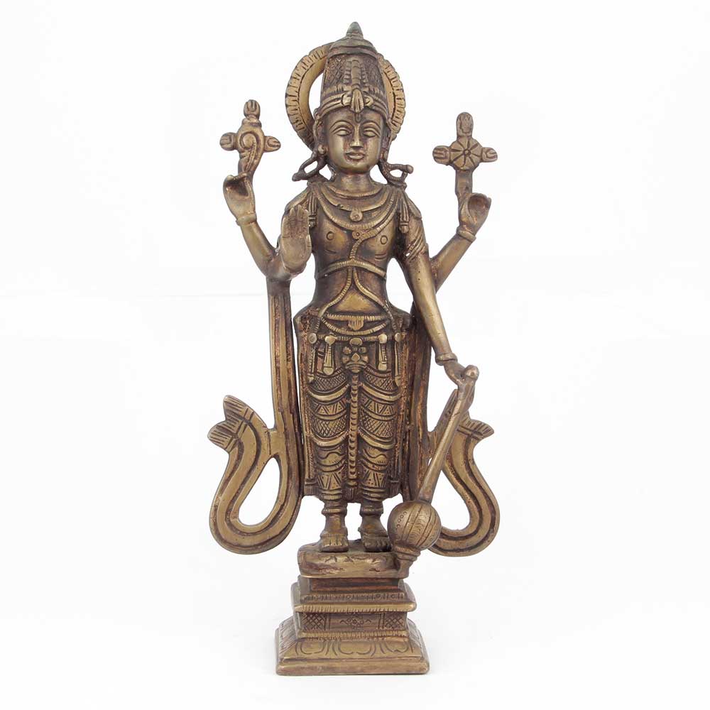 Brass Metal Vishnu Statue