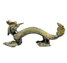 Brass Patina Dragon Door Handle
