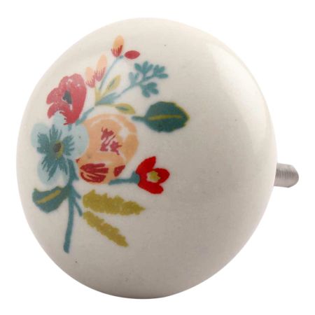Multicolor Flower Ceramic Dresser Knob Online
