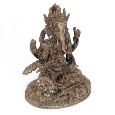 Bronze Ganesh (Ganesha) Hindu Elephant God Statue