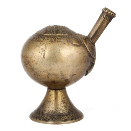 Old Brass Middle Hookah Base Pot