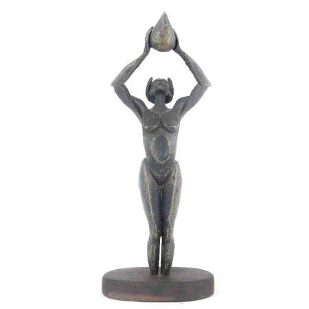 Bronze English Lady Figurine Statue