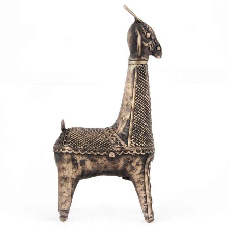 Dhokra Style Brass Horse Figurine
