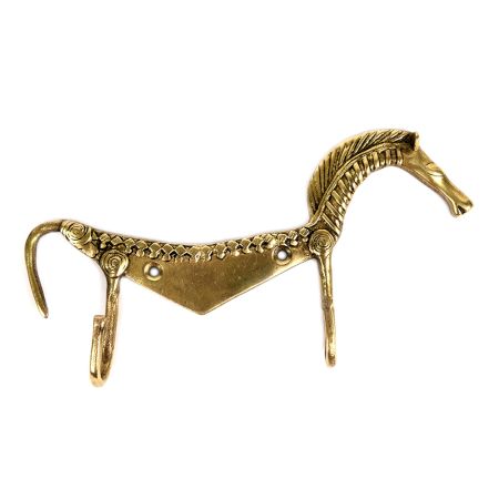 Brass Metal Horse Designed Wall Hooks