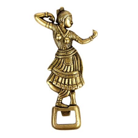 Dancing Lady Brass Bottle Opener