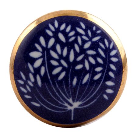 Purple Waxflower Flat Ceramic Cabinet Knob Online