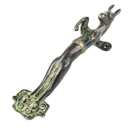 Carved Horse Figurine Bronze Door Handle
