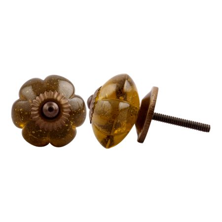 Olive Melon Glass Dresser Knob Online