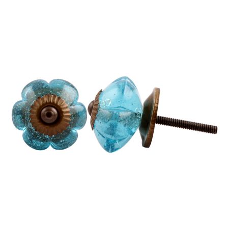 Turquoise Melon Glass Drawer Knob Online