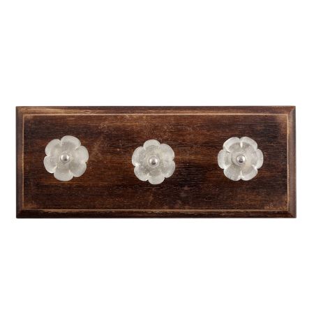 Clear Melon Glass Wooden Hooks