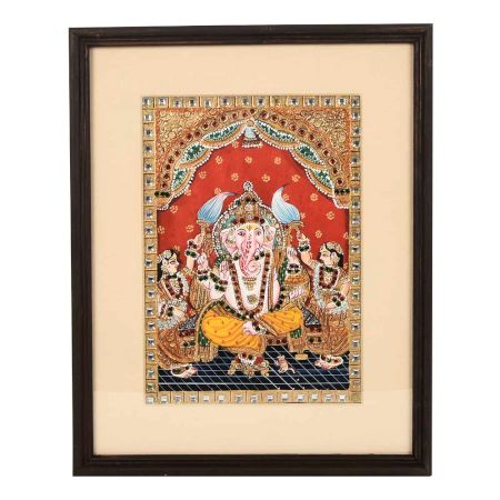 Lord Ganesha Tanjore Painting 14