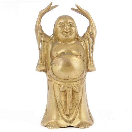 Brass Happy Man Standing Statue