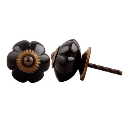 Black Melon Glass Dresser  Knob Online