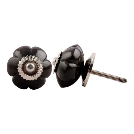 Black Melon Glass Dresser  Knob Online