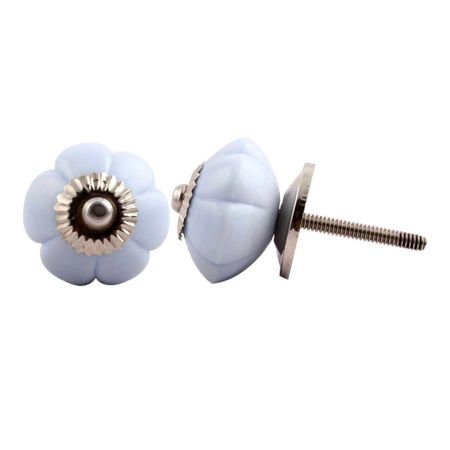 Light Grey Melon Glass Drawer Knob Online