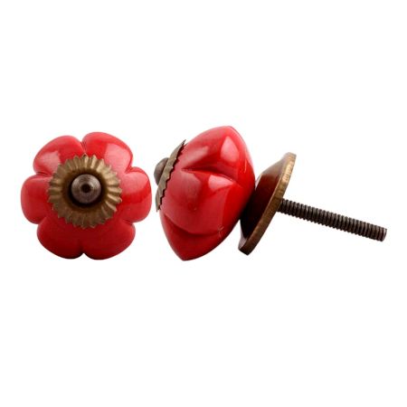 Red Melon Glass Cabinet Knob Online