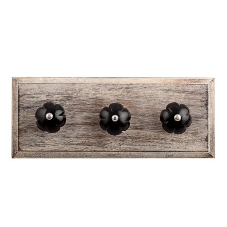 Black Melon Glass Wooden Hooks