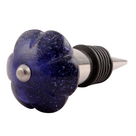 Navy Blue Melon Glass Wine Stopper (Set of one piece)