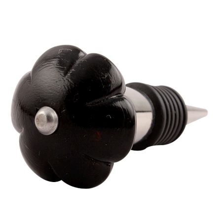 Black Melon Glass Wine Stopper (Set of one piece)