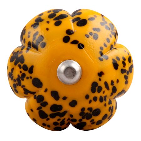 Mustard And Black Melon Glass Wine Stopper (Set of one piece)