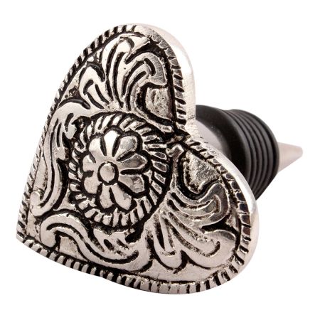 Aluminium Heart Shape Wine Stopper (Set of one Piece)