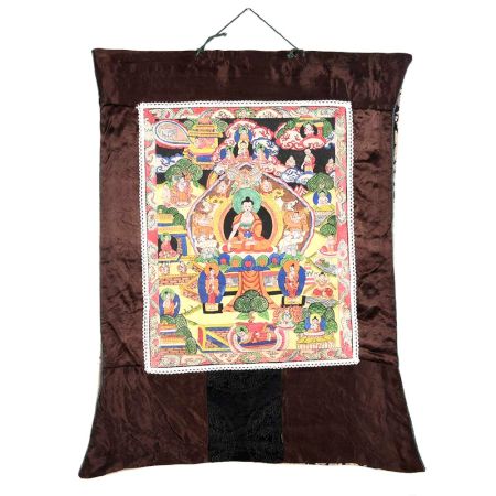 Scenes From The Life Of Lord Buddha Thangka Painting