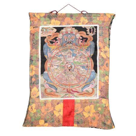 A Fine Portrait Of Manjushri With Dragon Thagkha Painting