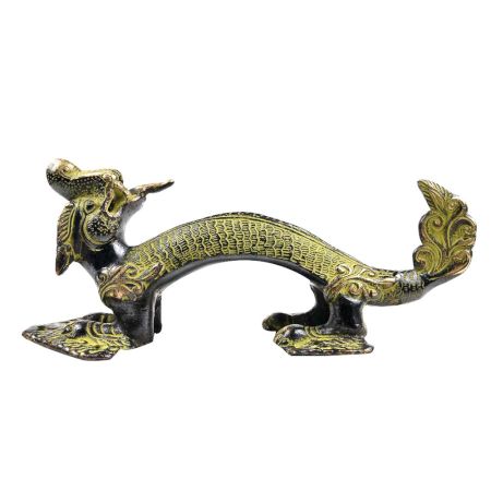 Brass Patina Dragon Door Handle