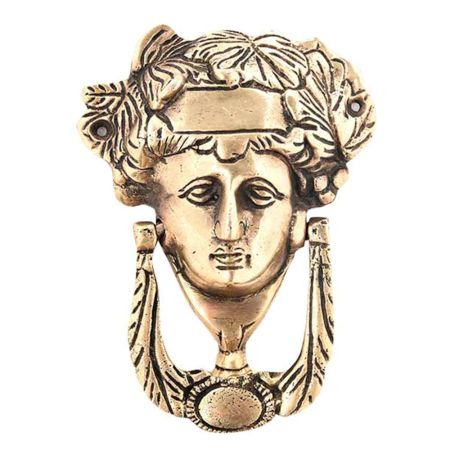 Brass Woman Head Door Knocker
