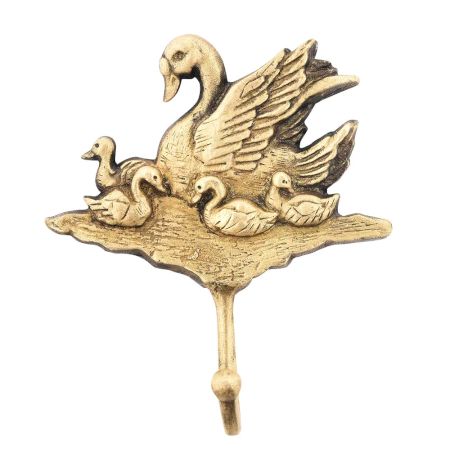Bronze Duck with Ducklings Wall Hooks